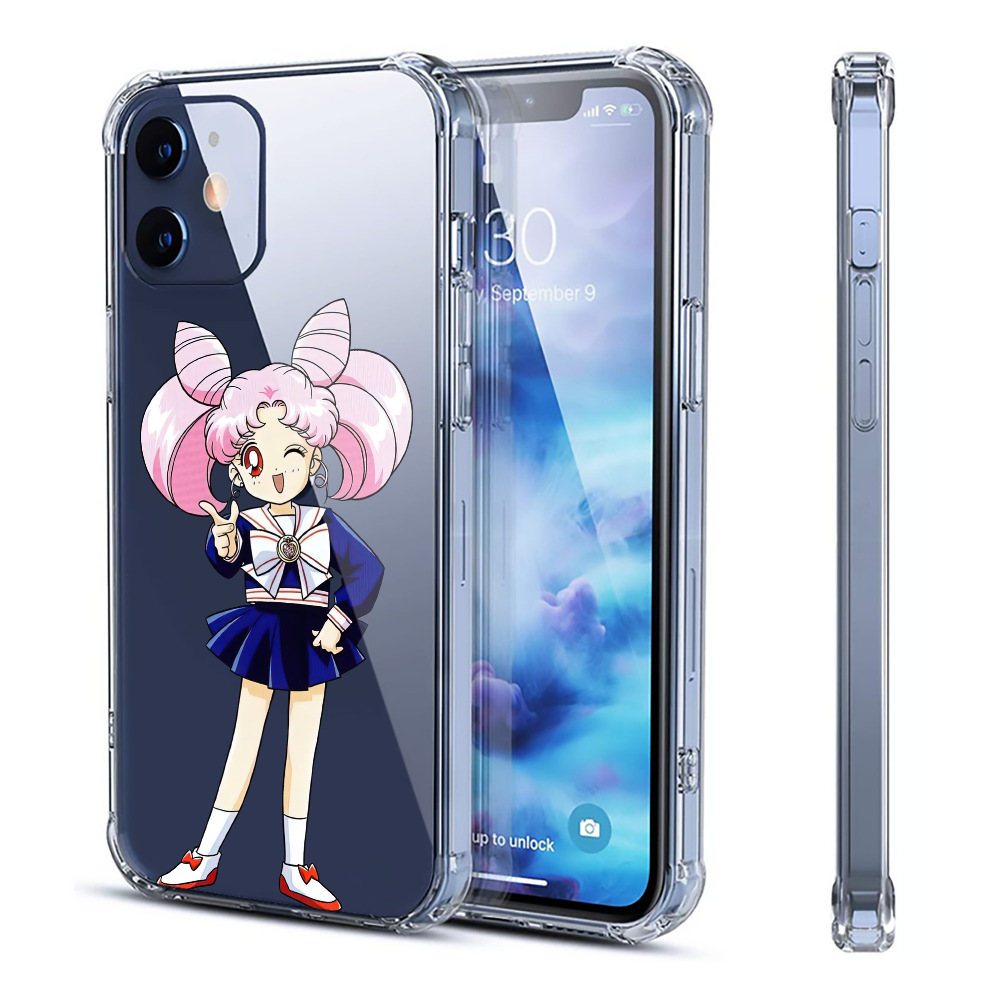 （画像用） 美少女戦士セーラームーン ちびうさ Sailor Moon Chibiusa Tsukino Usagi Small Lady Serenity 【iPhone 12シリーズ対応】透明スマホケース（クリアソフトケース）